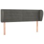 Cabecero de terciopelo gris oscuro 147x23x78/88 cm de vidaXL, Cabeceros y pies de cama - Ref: Foro24-3117333, Precio: 65,63 €...