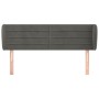 Cabecero de terciopelo gris oscuro 147x23x78/88 cm de vidaXL, Cabeceros y pies de cama - Ref: Foro24-3117333, Precio: 65,63 €...