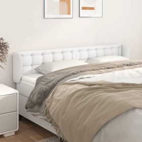 Cabecero de cuero sintético blanco 203x23x78/88 cm de vidaXL, Cabeceros y pies de cama - Ref: Foro24-3117253, Precio: 72,99 €...