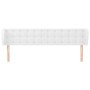 Cabecero de cuero sintético blanco 203x23x78/88 cm de vidaXL, Cabeceros y pies de cama - Ref: Foro24-3117253, Precio: 72,99 €...