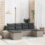 Conjunto de sofá de jardín 4 pcs Gris Claro ratán sintético en Sofás de exterior | Comprar online en Foru.es