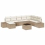 Conjunto de sofá de jardín 8 pcs Beige y Crema ratán sintético en Sofás de exterior | Comprar online en Foru.es