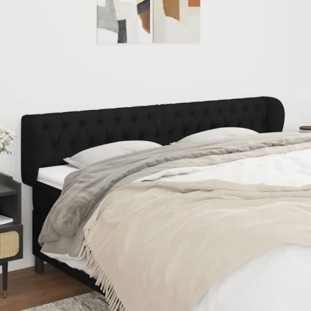 Kopfteil aus schwarzem Stoff, 183 x 23 x 78/88 cm von vidaXL, Kopf- und Fußteile - Ref: Foro24-3117496, Preis: 81,64 €, Rabat...