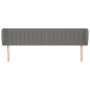 Cabecero de tela gris oscuro 183x23x78/88 cm de vidaXL, Cabeceros y pies de cama - Ref: Foro24-3117397, Precio: 83,26 €, Desc...