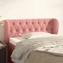Cabecero de terciopelo rosa 93x23x78/88 cm de vidaXL, Cabeceros y pies de cama - Ref: Foro24-3117521, Precio: 62,50 €, Descue...