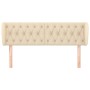 Cabecero de tela color crema 163x23x78/88 cm de vidaXL, Cabeceros y pies de cama - Ref: Foro24-3117491, Precio: 106,31 €, Des...