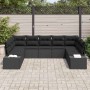 Conjunto de sofás de jardín 9 pcs Negro Ratán sintético en Sofás de exterior | Comprar online en Foru.es