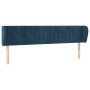Cabecero de terciopelo azul oscuro 203x23x78/88 cm de vidaXL, Cabeceros y pies de cama - Ref: Foro24-3117452, Precio: 78,67 €...