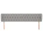Kopfteil aus hellgrauem Stoff, 203 x 23 x 78/88 cm von vidaXL, Kopf- und Fußteile - Ref: Foro24-3117502, Preis: 75,44 €, Raba...