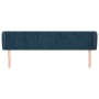 Cabecero de terciopelo azul oscuro 203x23x78/88 cm de vidaXL, Cabeceros y pies de cama - Ref: Foro24-3117452, Precio: 78,67 €...