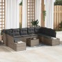 Conjunto de sofás de jardín 9 pcs Gris Ratán sintético en Sofás de exterior | Comprar online en Foru.es