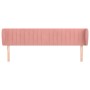 Cabecero de terciopelo rosa 183x23x78/88 cm de vidaXL, Cabeceros y pies de cama - Ref: Foro24-3117447, Precio: 67,93 €, Descu...