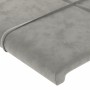 Cabecero de terciopelo gris claro 103x23x78/88 cm de vidaXL, Cabeceros y pies de cama - Ref: Foro24-3117186, Precio: 56,56 €,...