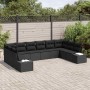 Conjunto de sofá de jardín 10 pcs Negro Rattan de Poliéster en Sofás de exterior | Comprar online en Foru.es