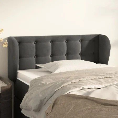 Kopfteil aus dunkelgrauem Samt, 93 x 23 x 78/88 cm von vidaXL, Kopf- und Fußteile - Ref: Foro24-3117615, Preis: 61,23 €, Raba...
