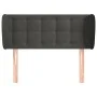 Kopfteil aus dunkelgrauem Samt, 93 x 23 x 78/88 cm von vidaXL, Kopf- und Fußteile - Ref: Foro24-3117615, Preis: 61,23 €, Raba...
