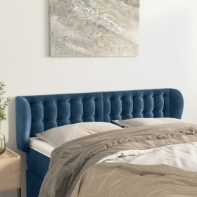 Cabecero de terciopelo azul oscuro 147x23x78/88 cm de vidaXL, Cabeceros y pies de cama - Ref: Foro24-3117630, Precio: 67,54 €...