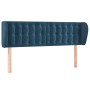 Cabecero de terciopelo azul oscuro 147x23x78/88 cm de vidaXL, Cabeceros y pies de cama - Ref: Foro24-3117630, Precio: 67,54 €...