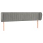 Cabecero de terciopelo gris claro 203x23x78/88 cm de vidaXL, Cabeceros y pies de cama - Ref: Foro24-3117448, Precio: 87,63 €,...