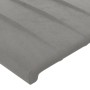 Cabecero de terciopelo gris claro 203x23x78/88 cm de vidaXL, Cabeceros y pies de cama - Ref: Foro24-3117448, Precio: 87,63 €,...