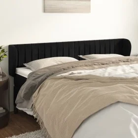 Black velvet headboard 163x23x78/88 cm by vidaXL, Headboards and footboards - Ref: Foro24-3117438, Price: 77,34 €, Discount: %
