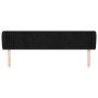 Cabecero de terciopelo negro 163x23x78/88 cm de vidaXL, Cabeceros y pies de cama - Ref: Foro24-3117438, Precio: 80,14 €, Desc...