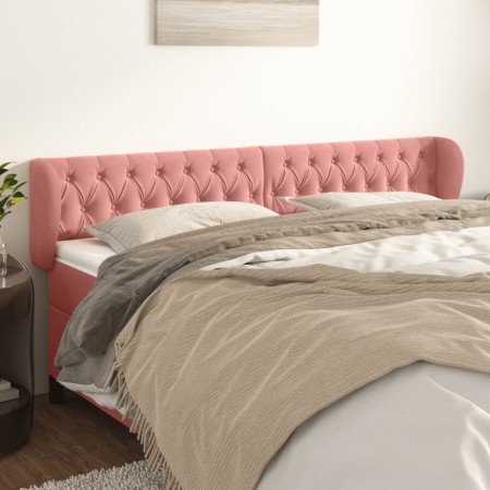 Cabecero de terciopelo rosa 183x23x78/88 cm de vidaXL, Cabeceros y pies de cama - Ref: Foro24-3117545, Precio: 81,78 €, Descu...