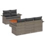 Conjunto de sofá de jardín con cojín Manual 6 pcs Gris en Sofás de exterior | Comprar online en Foru.es