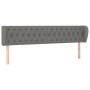Cabecero de tela gris oscuro 203x23x78/88 cm de vidaXL, Cabeceros y pies de cama - Ref: Foro24-3117503, Precio: 81,81 €, Desc...