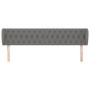 Cabecero de tela gris oscuro 203x23x78/88 cm de vidaXL, Cabeceros y pies de cama - Ref: Foro24-3117503, Precio: 81,81 €, Desc...