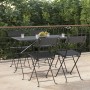 Sillas cafetería plegables 4 uds acero y ratán sintético negro de vidaXL, Sillas de jardín - Ref: Foro24-3152112, Precio: 153...