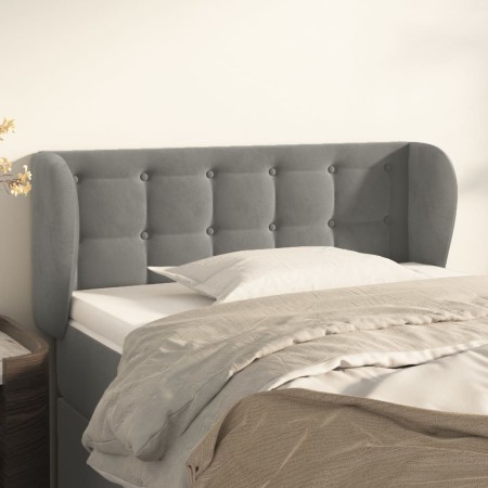 Cabecero de terciopelo gris claro 103x23x78/88 cm de vidaXL, Cabeceros y pies de cama - Ref: Foro24-3117620, Precio: 59,34 €,...