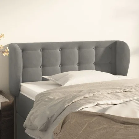 Hellgraues Samtkopfteil 103x23x78/88 cm von vidaXL, Kopf- und Fußteile - Ref: Foro24-3117620, Preis: 56,59 €, Rabatt: %