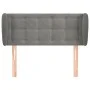 Hellgraues Samtkopfteil 103x23x78/88 cm von vidaXL, Kopf- und Fußteile - Ref: Foro24-3117620, Preis: 56,59 €, Rabatt: %