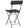 Sillas cafetería plegables 4 uds acero y ratán sintético negro de vidaXL, Sillas de jardín - Ref: Foro24-3152112, Precio: 153...