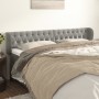 Cabecero de terciopelo gris claro 203x23x78/88 cm de vidaXL, Cabeceros y pies de cama - Ref: Foro24-3117546, Precio: 96,01 €,...