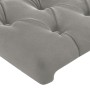 Cabecero de terciopelo gris claro 203x23x78/88 cm de vidaXL, Cabeceros y pies de cama - Ref: Foro24-3117546, Precio: 96,01 €,...