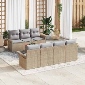 Conjunto de sofás de jardín 8 pcs Beige y Gris Claro en Sofás de exterior | Comprar online en Foru.es