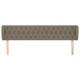 Cabecero de tela gris taupe 183x23x78/88 cm de vidaXL, Cabeceros y pies de cama - Ref: Foro24-3117498, Precio: 96,74 €, Descu...