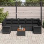 Conjunto de sofá de jardín con cojín Manual 8 pcs Negro en Sofás de exterior | Comprar online en Foru.es