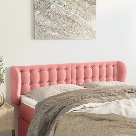Cabecero de terciopelo rosa 147x23x78/88 cm de vidaXL, Cabeceros y pies de cama - Ref: Foro24-3117631, Precio: 77,95 €, Descu...