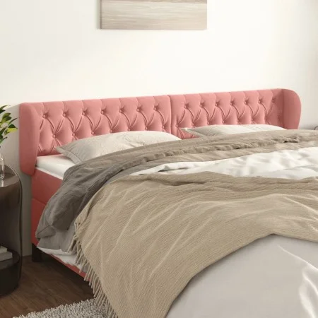 Rosa Samtkopfteil 203x23x78/88 cm von vidaXL, Kopf- und Fußteile - Ref: Foro24-3117551, Preis: 100,72 €, Rabatt: %