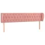 Rosa Samtkopfteil 203x23x78/88 cm von vidaXL, Kopf- und Fußteile - Ref: Foro24-3117551, Preis: 100,72 €, Rabatt: %
