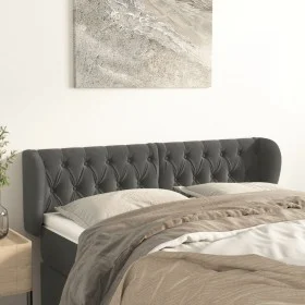 Dark gray velvet headboard 163x23x78/88 cm by vidaXL, Headboards and footboards - Ref: Foro24-3117535, Price: 92,72 €, Discou...