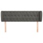 Cabecero de terciopelo gris oscuro 163x23x78/88 cm de vidaXL, Cabeceros y pies de cama - Ref: Foro24-3117535, Precio: 93,96 €...