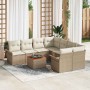 Conjunto de sofá de jardín con cojín Manual 9 pcs Beige y Crema en Sofás de exterior | Comprar online en Foru.es