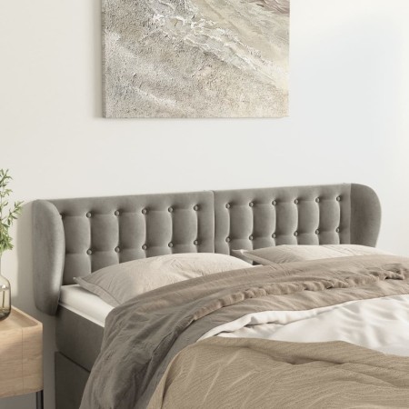 Cabecero de terciopelo gris claro 147x23x78/88 cm de vidaXL, Cabeceros y pies de cama - Ref: Foro24-3117626, Precio: 85,05 €,...