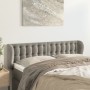 Cabecero de terciopelo gris claro 147x23x78/88 cm de vidaXL, Cabeceros y pies de cama - Ref: Foro24-3117626, Precio: 85,05 €,...