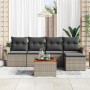Conjunto de sofás de jardín 6 pcs Gris ratán sintético en Sofás de exterior | Comprar online en Foru.es