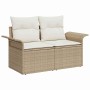 Conjunto de sofá de jardín con cojín 6 pcs Beige y Crema en Sofás de exterior | Comprar online en Foru.es